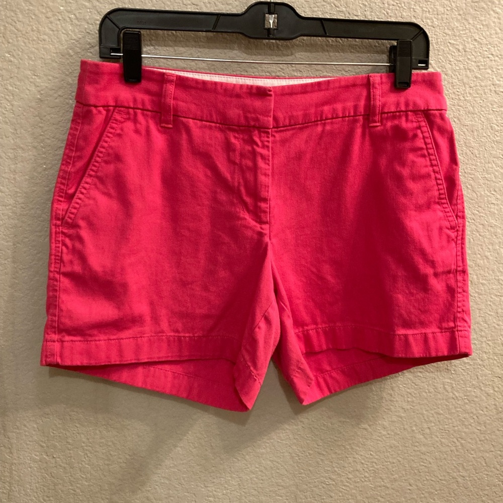 JCrew flat front pink shorts, size 4, 5” inseam